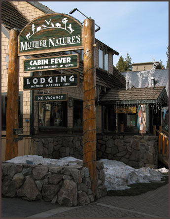 Mother Nature's Inn Sign from North Lake Blvd.